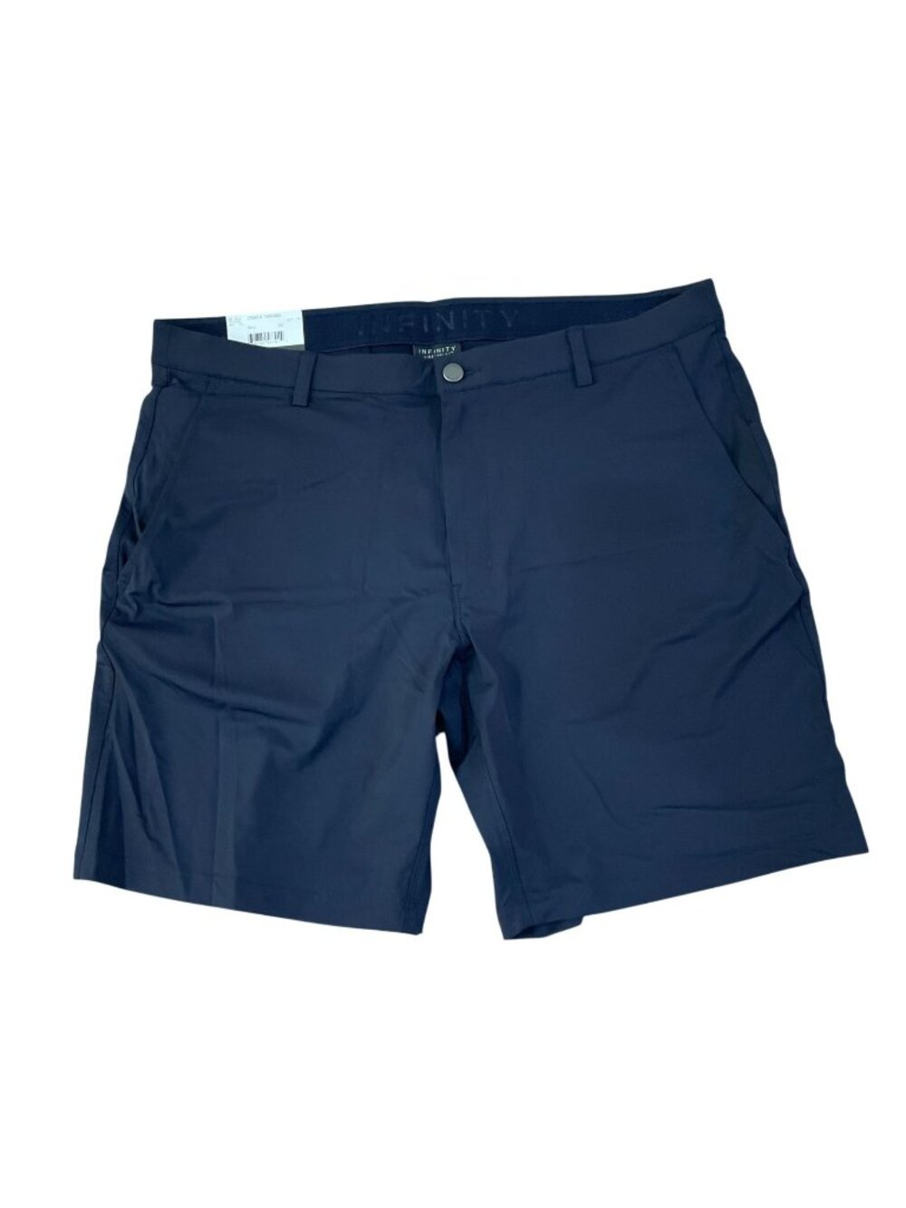 NWT Infinity Men's 40 Navy Blue Linearflex Performance Shorts 4-Way Stretched